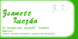 zsanett kuczko business card